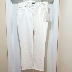 New NYDJ Women's White Straight Jeans Size 14